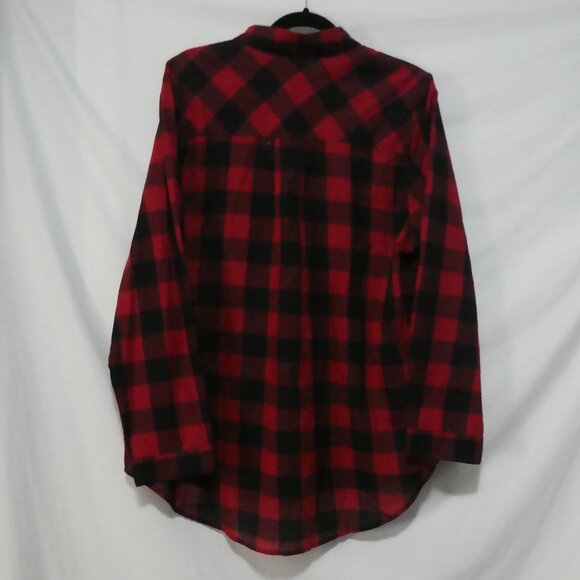 PENNINGTONS | 1X | Red and Black Checkered Flannel Shirt| Chest Pockets | NWT - Picture 2 of 16